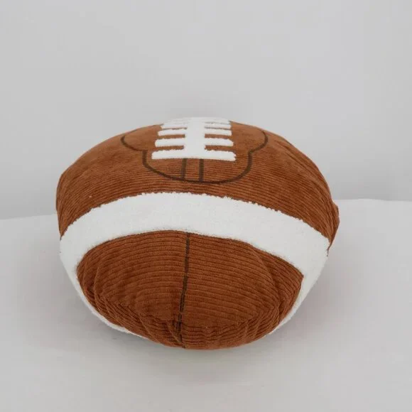Football Pillow Celebrate it Tailgate Sports Home Decor 17.5" x 11" Brown White - Picture 4 of 9